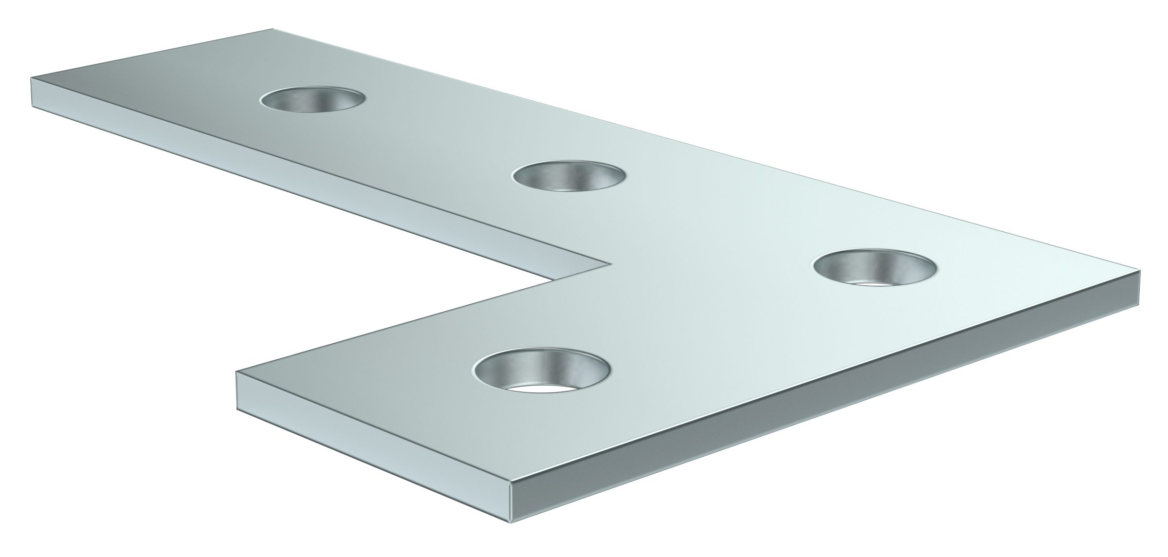 Пластина соединительная L-образная удлиненная для STRUT-профиля EZ