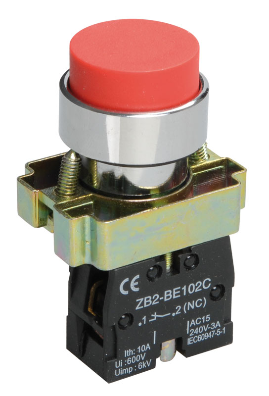 Кнопка управления LAY5-BL42 без подсветки красная