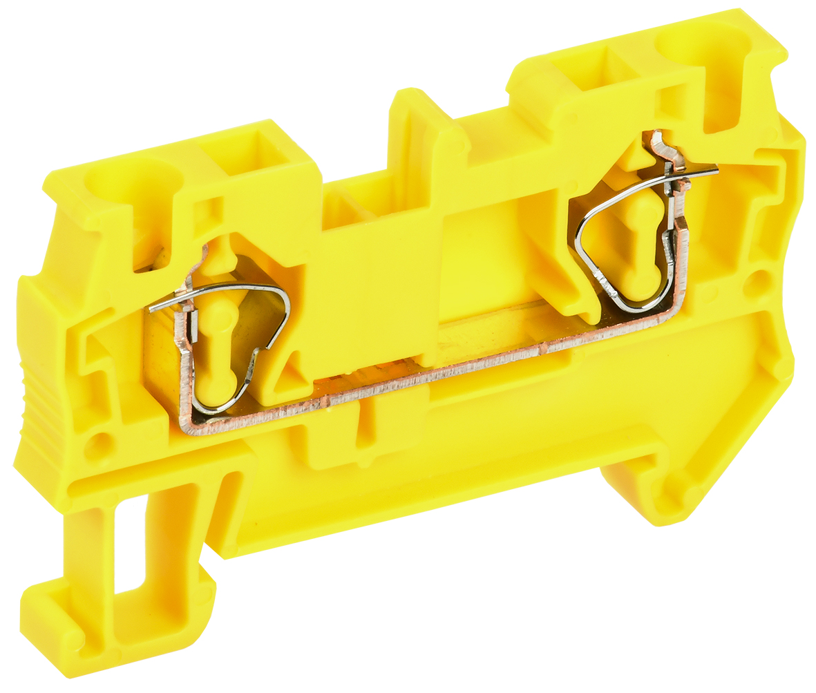 Клемма пружинная КПИ 2в-4 41А желтая