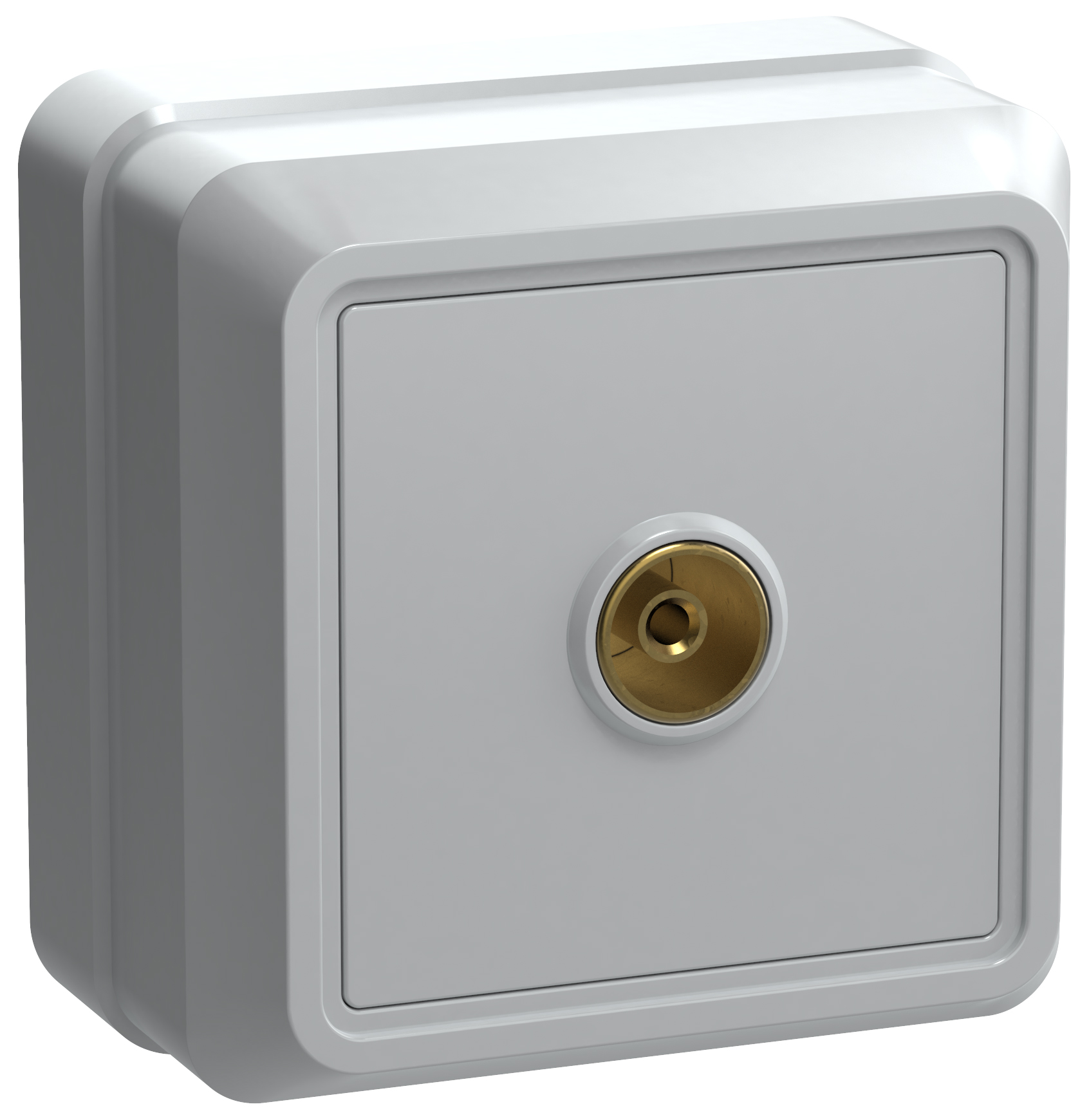 OKTAVA Розетка 1-местная TV для открытой установки РТВ20-ОБ белый GENERICA