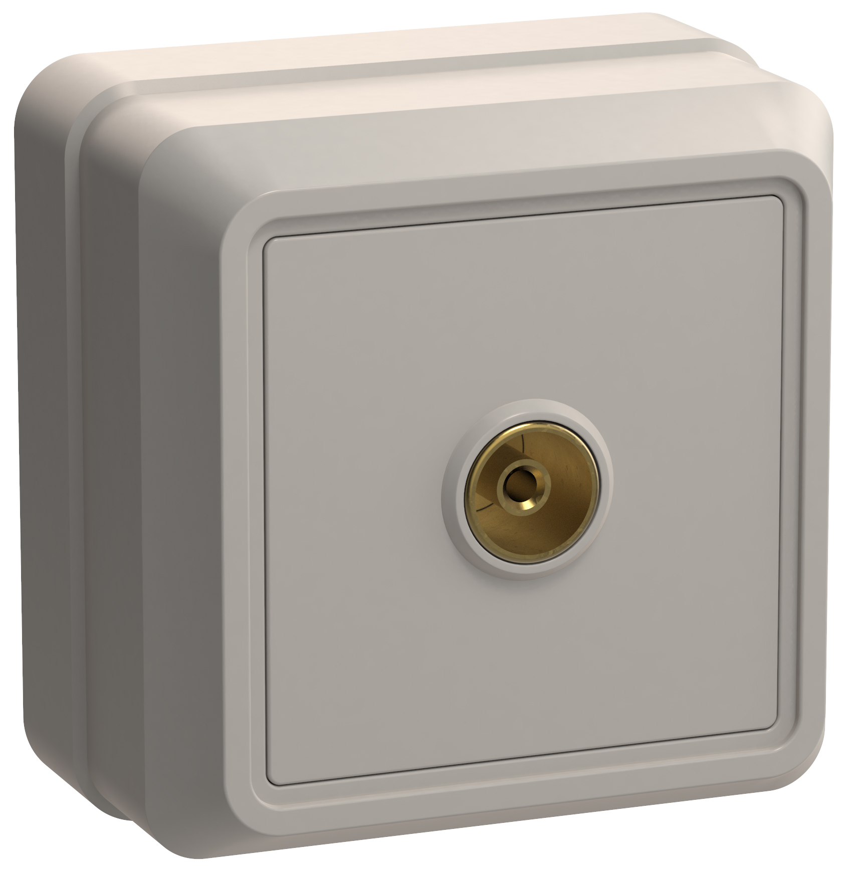 OKTAVA Розетка 1-местная TV для открытой установки РТВ20-ОКм кремовый GENERICA