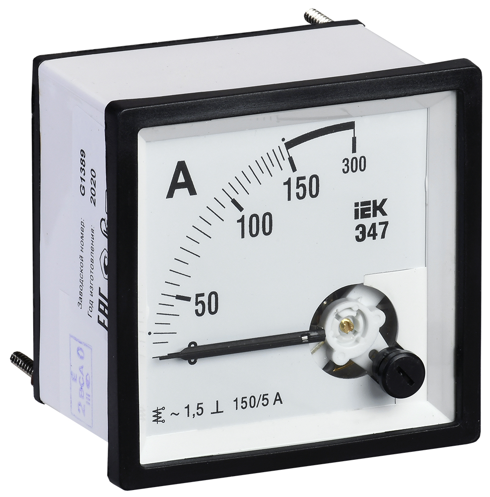 Амперметр 150/5А 96х96 AC через трансформатор Э47