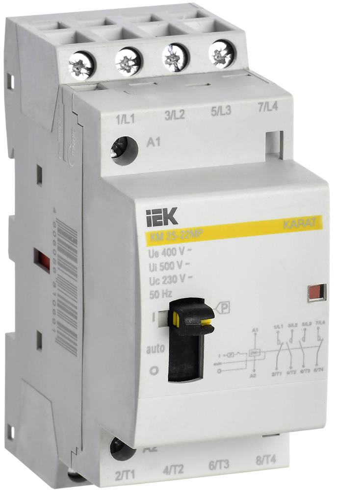 Контактор модульный с ручным упр. КМ25-22МР AC KARAT