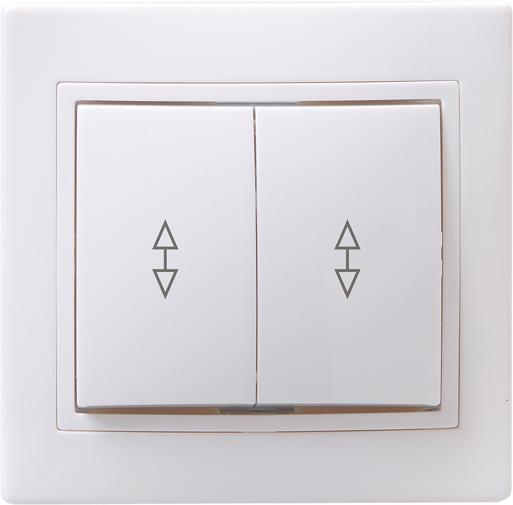 KVARTA Выключатель 2-клавишный проходной 10А ВСп10-2-0-КБ белый GENERICA