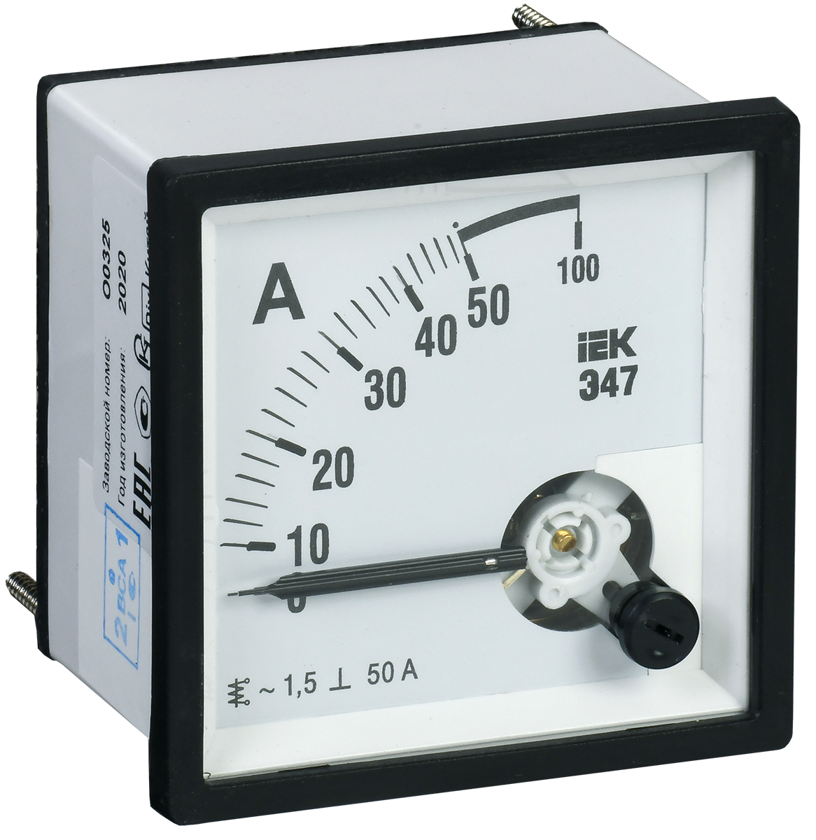 Амперметр 50А 96х96 AC непосредственного включения Э47