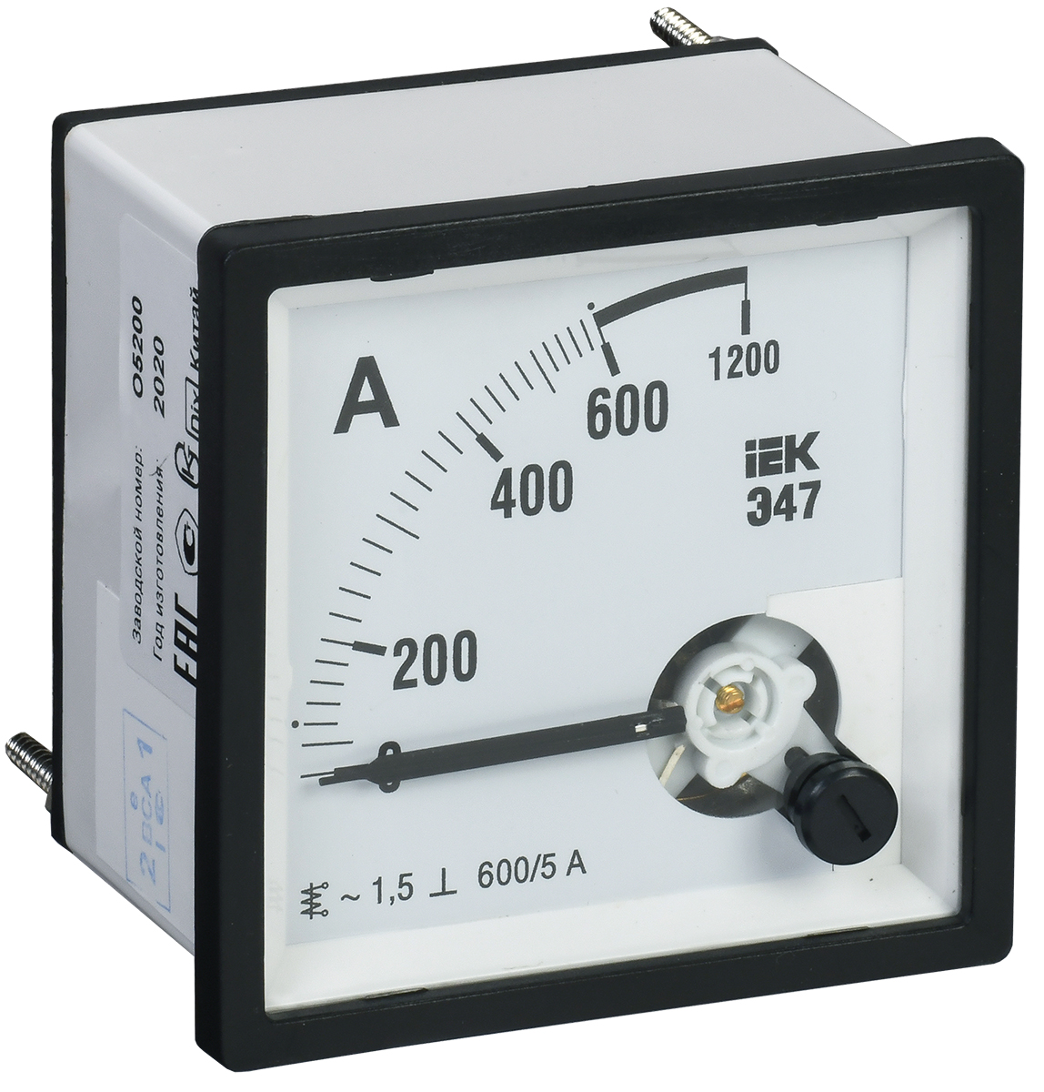 Амперметр 600/5А 96х96 AC через трансформатор Э47
