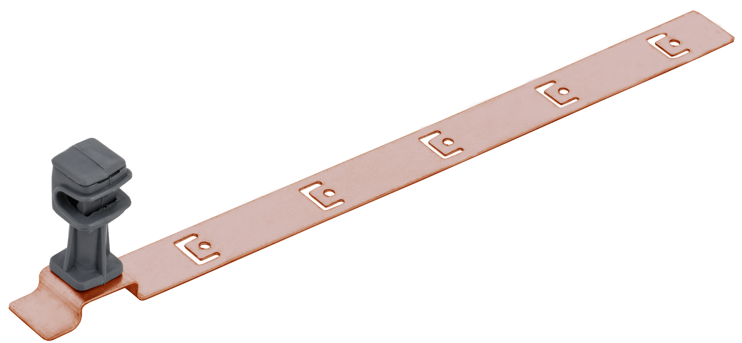 Держатель проводника круглого 6-8 мм для черепичной кровли медь