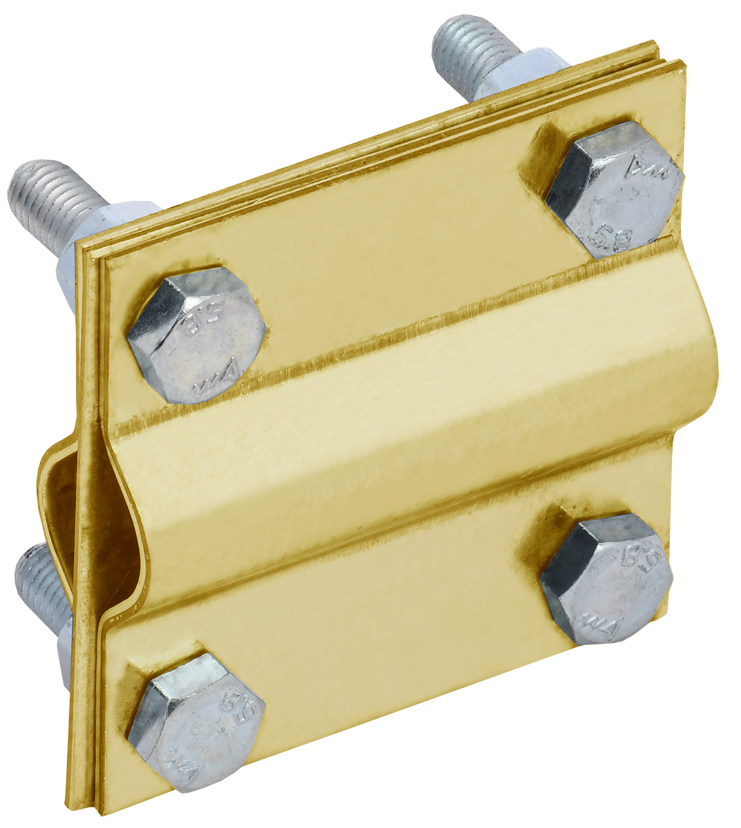 Зажим заземления крестообразный стержень-стержень латунь