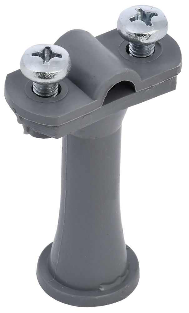 Держатель проводника круглого 6-10 мм h 59 мм пластик серый