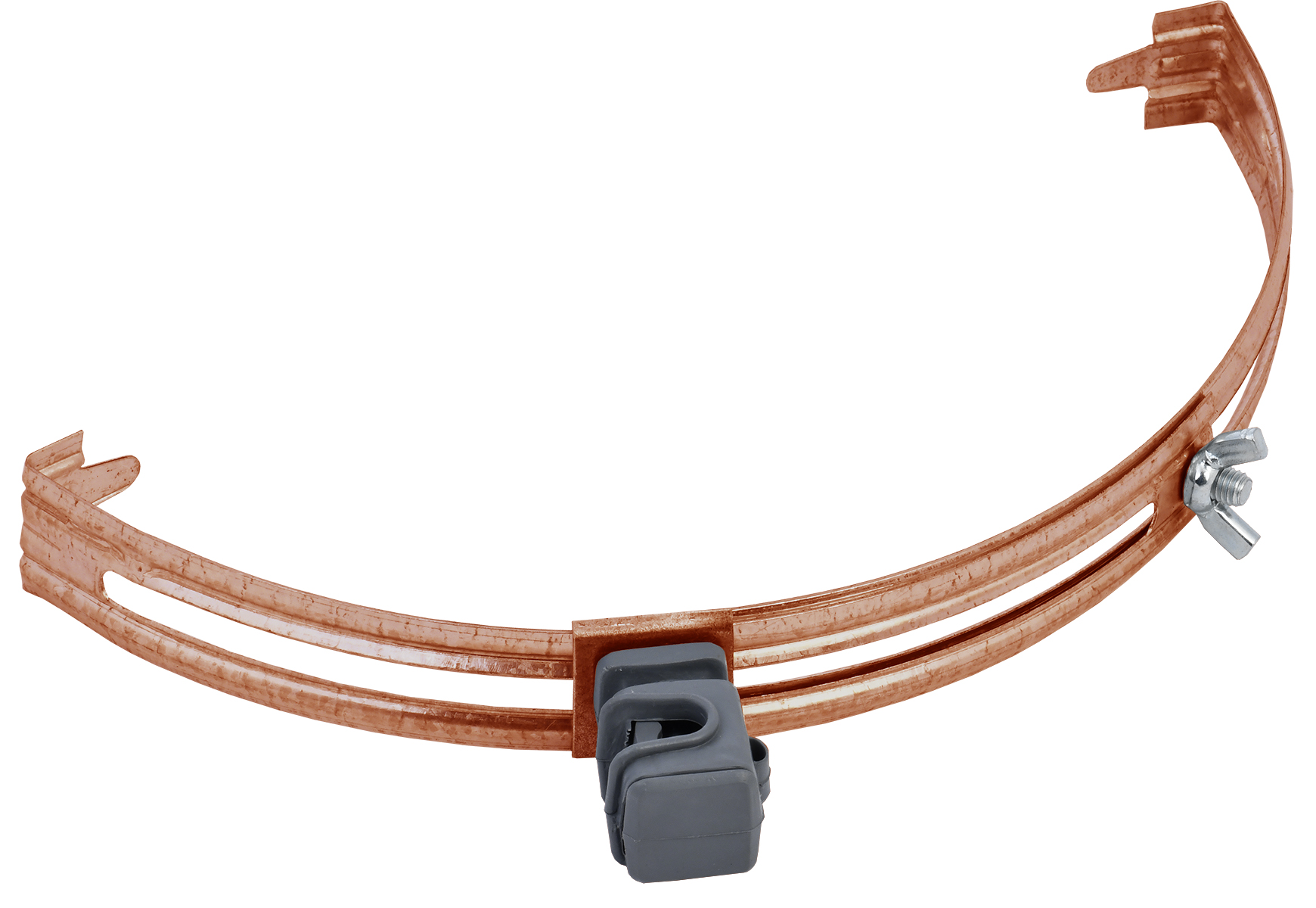 Держатель проводника круглого 6-8 мм для конька медь