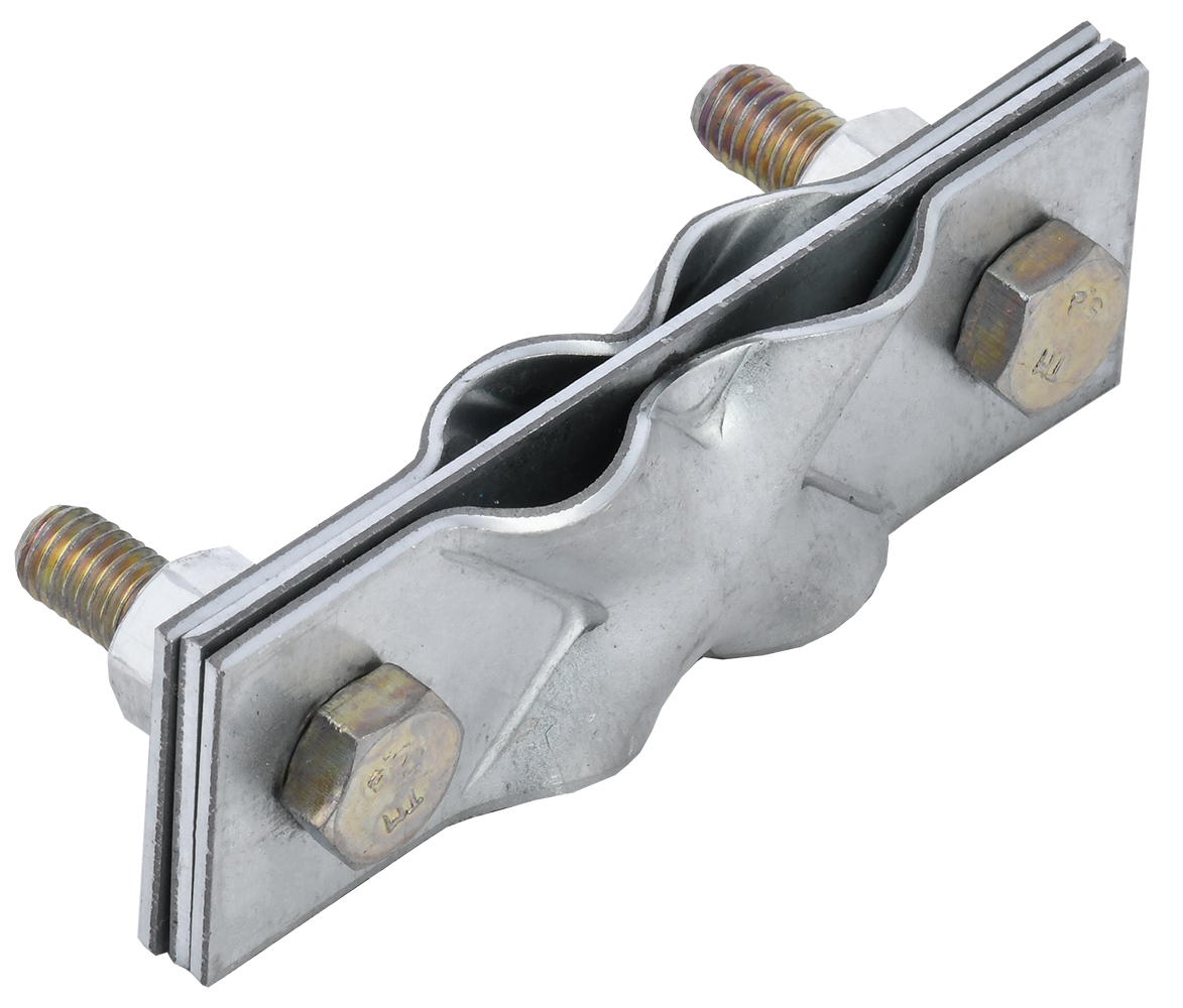 Зажим заземления диагональный полоса/пруток-полоса/пруток оцинкованная сталь