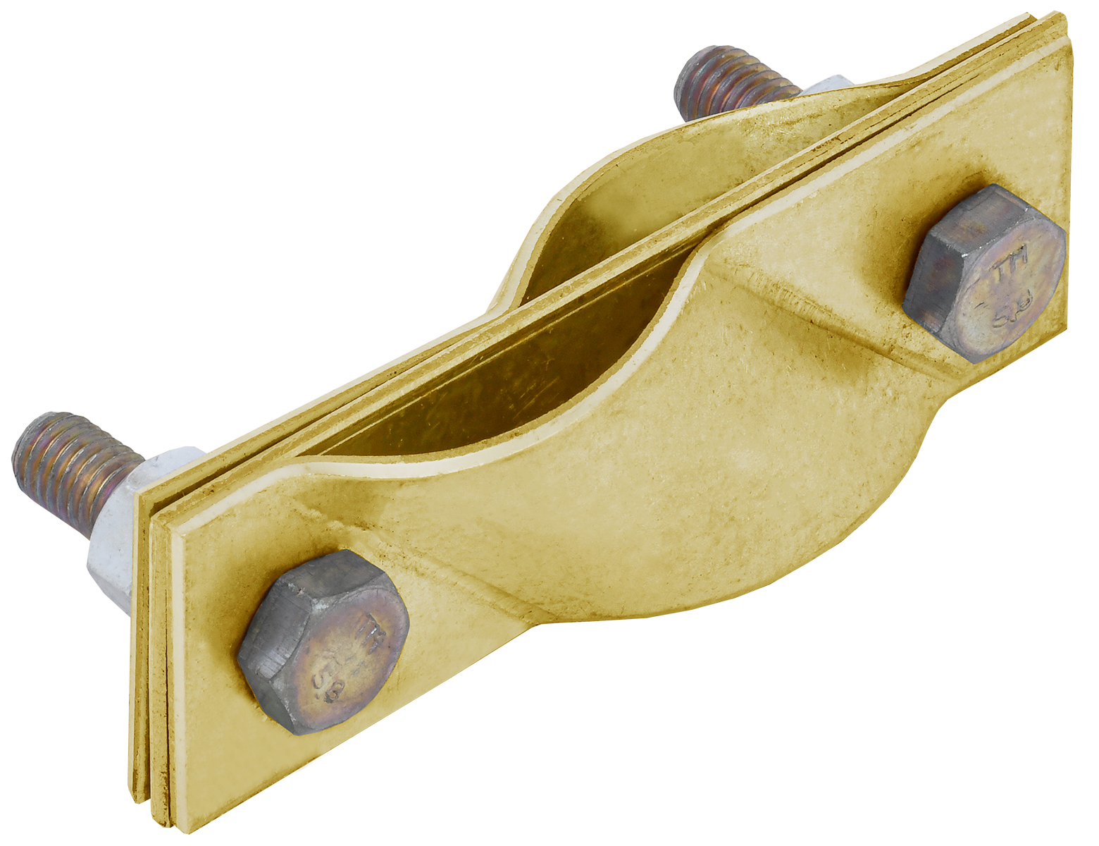 Зажим заземления диагональный стержень-стержень латунь