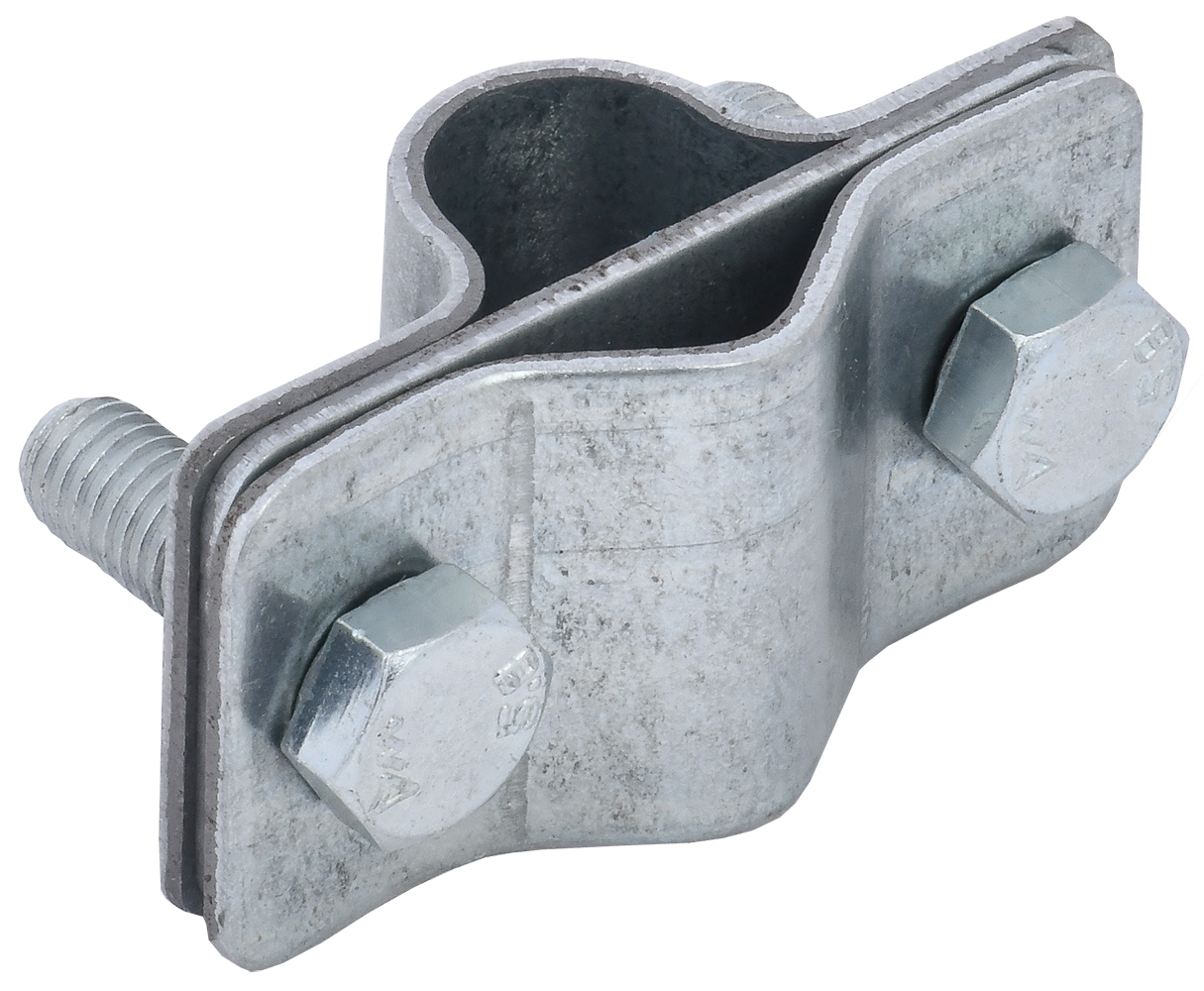 Зажим соединительный параллельный пруток-стержень оцинкованная сталь