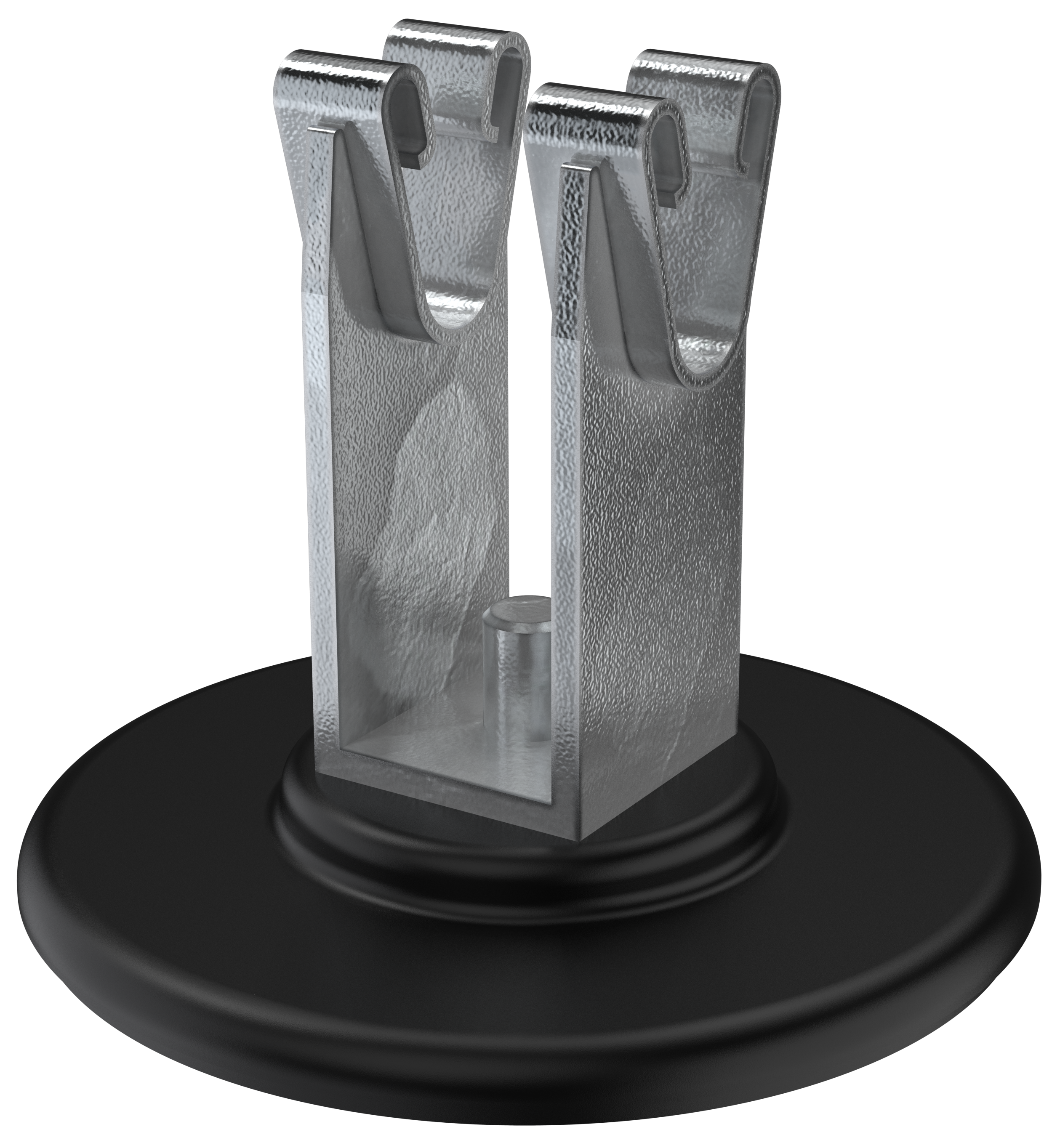 Держатель проводника круглого 8-10 мм для кровли основание клей оцинкованная сталь