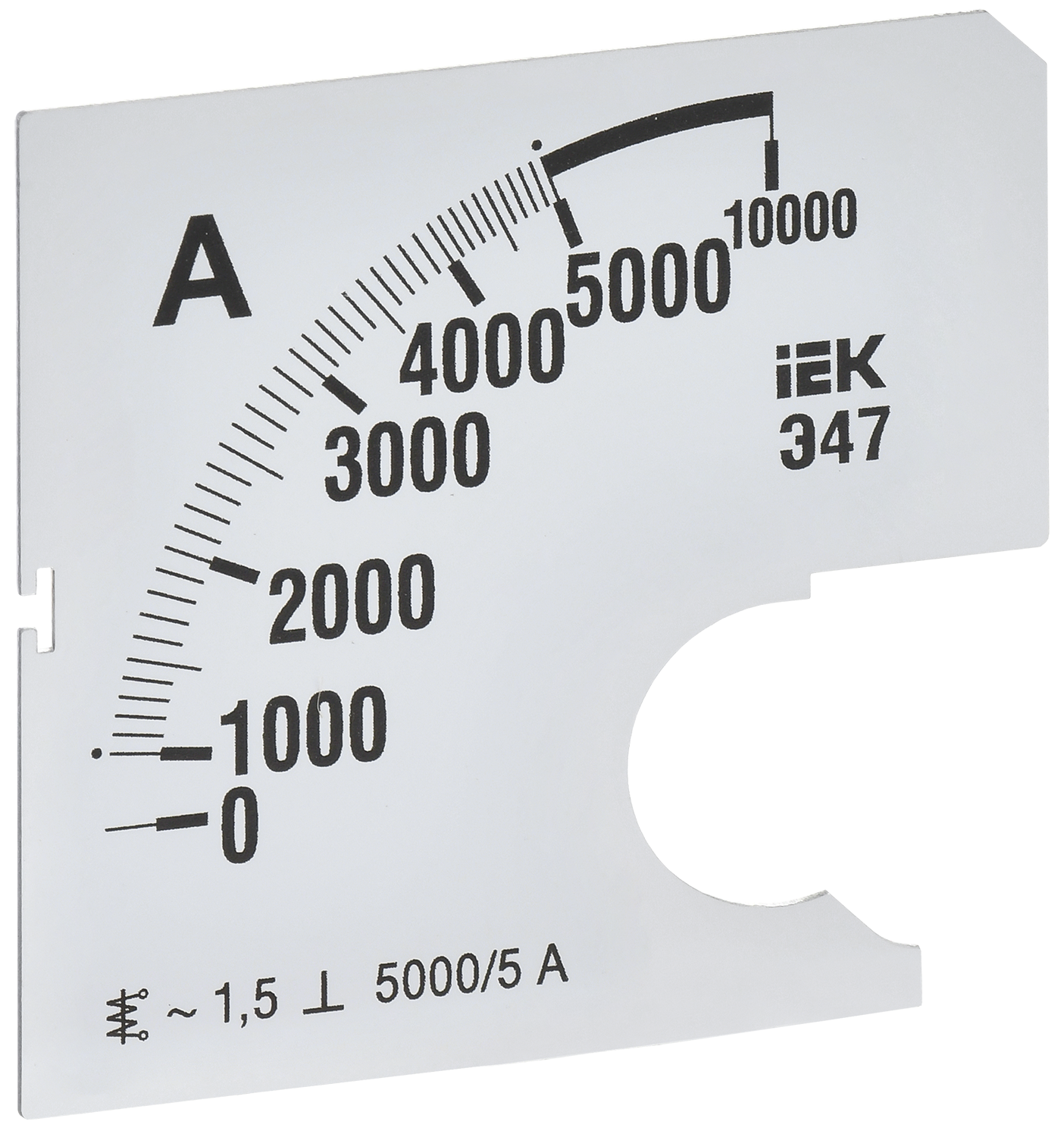 Шкала сменная для амперметра Э47 5000/5А класс точности 1,5 72х72мм