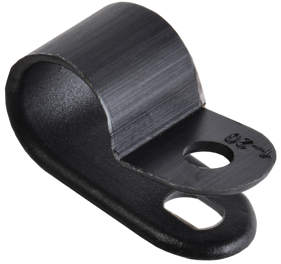 Скоба крепежная 9мм нейлоновая черная (50шт)