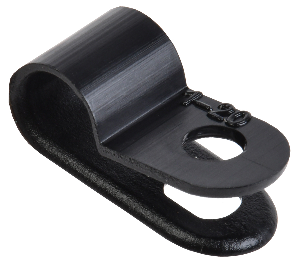 Скоба крепежная 5мм нейлоновая черная (50шт)