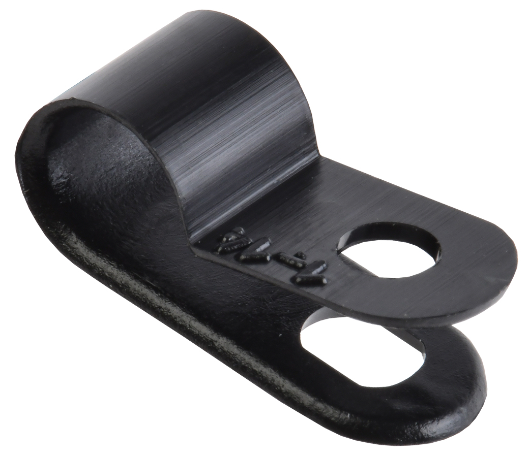 Скоба крепежная 6мм нейлоновая черная (50шт)