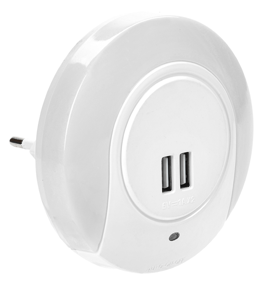 Светильник LIGHTING-ночник светодиодный 001 круг с USB разъемом и датчиком освещенности 220 В