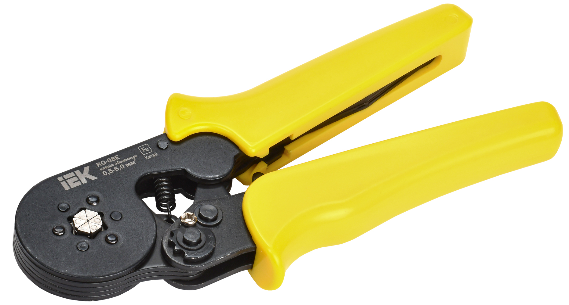 Клещи обжимные 0.5-6мм.кв шестигранный наконечник-гильза КО-08Е
