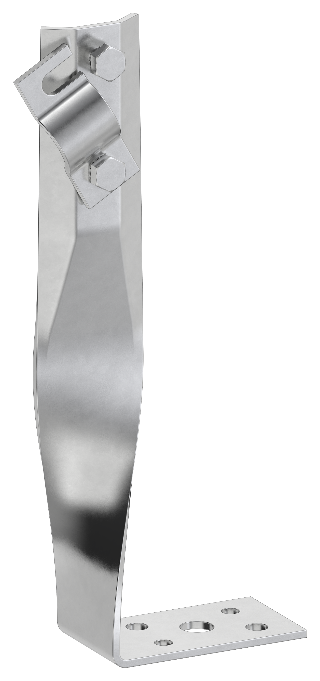 Держатель проводника круглого 6-10 мм винтовой угловой скрытый h 140 мм нержавеющая сталь