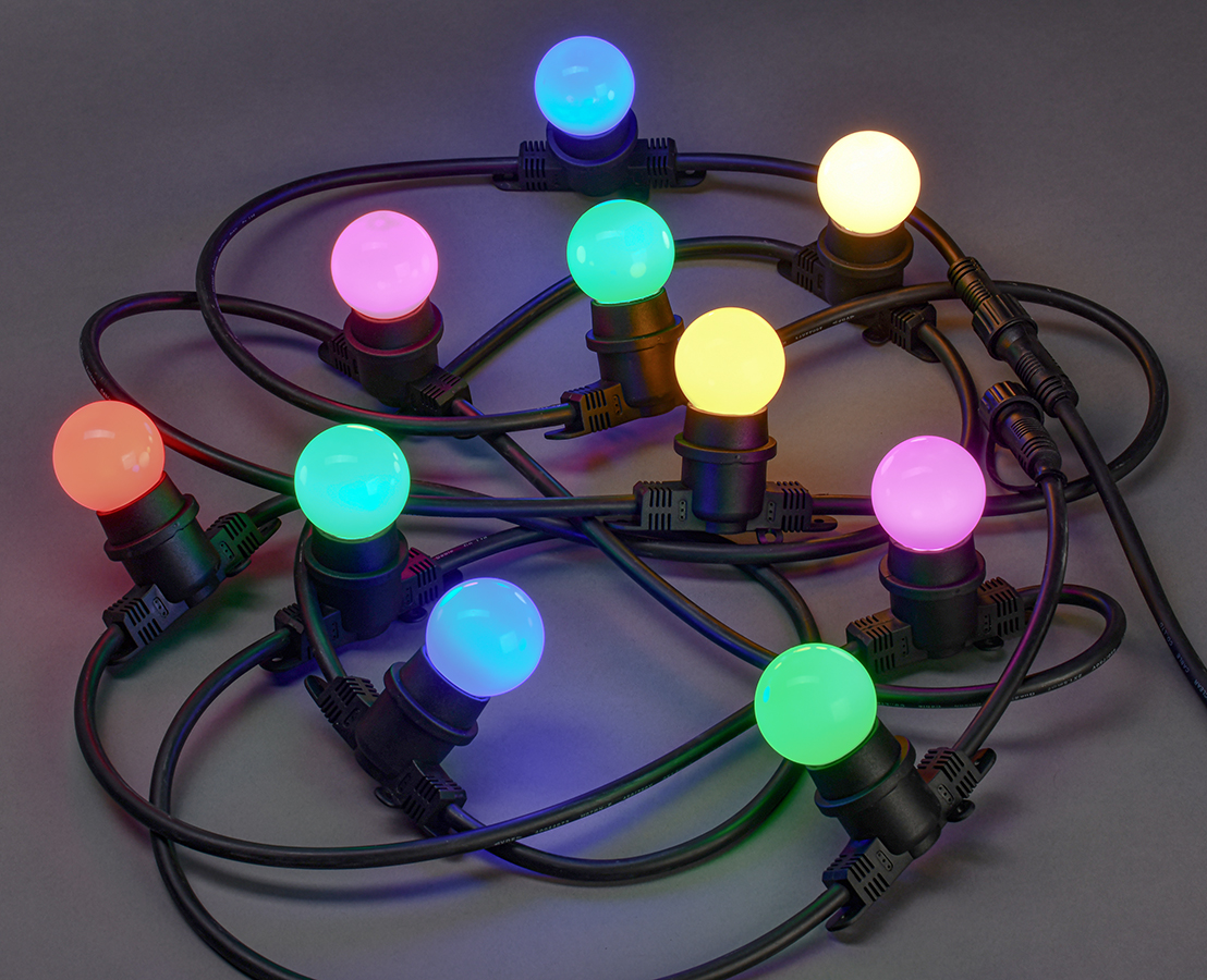 Гирлянда Белт-Лайт 5 м 10 цветных ламп IP65 черный шнур 3 м 230 В транзит LIGHTING
