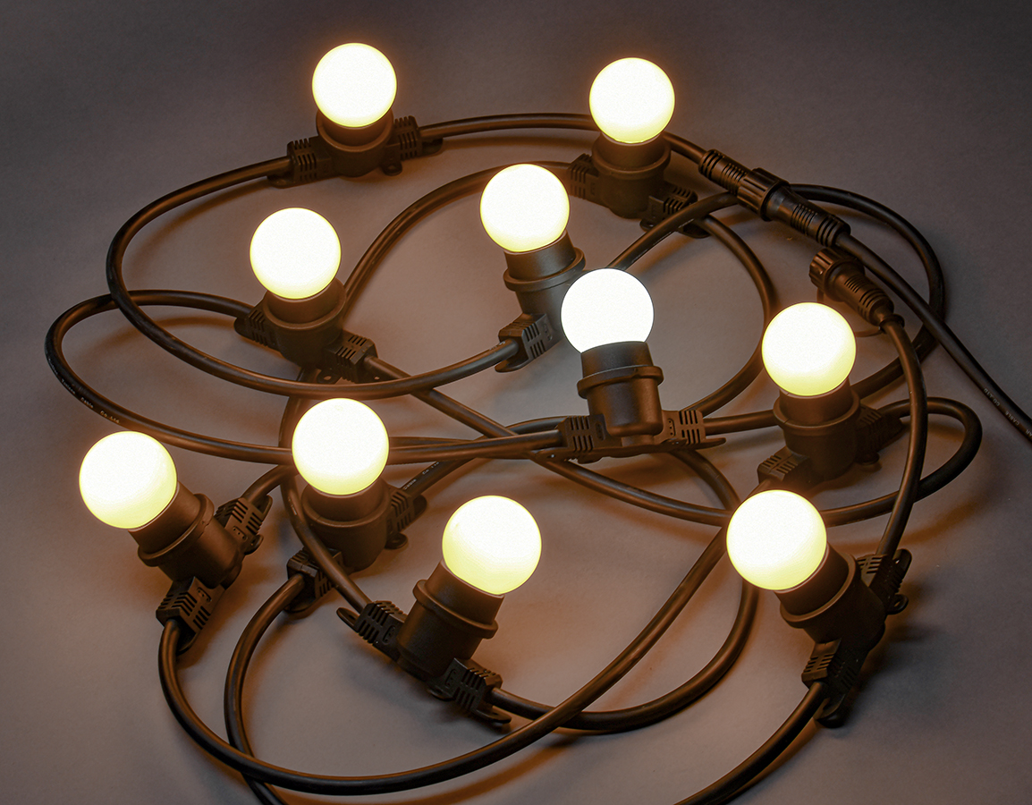 Гирлянда Белт-Лайт 5 м 10 теплый белый цвет ламп IP65 черный шнур 3 м 230 В транзит LIGHTING