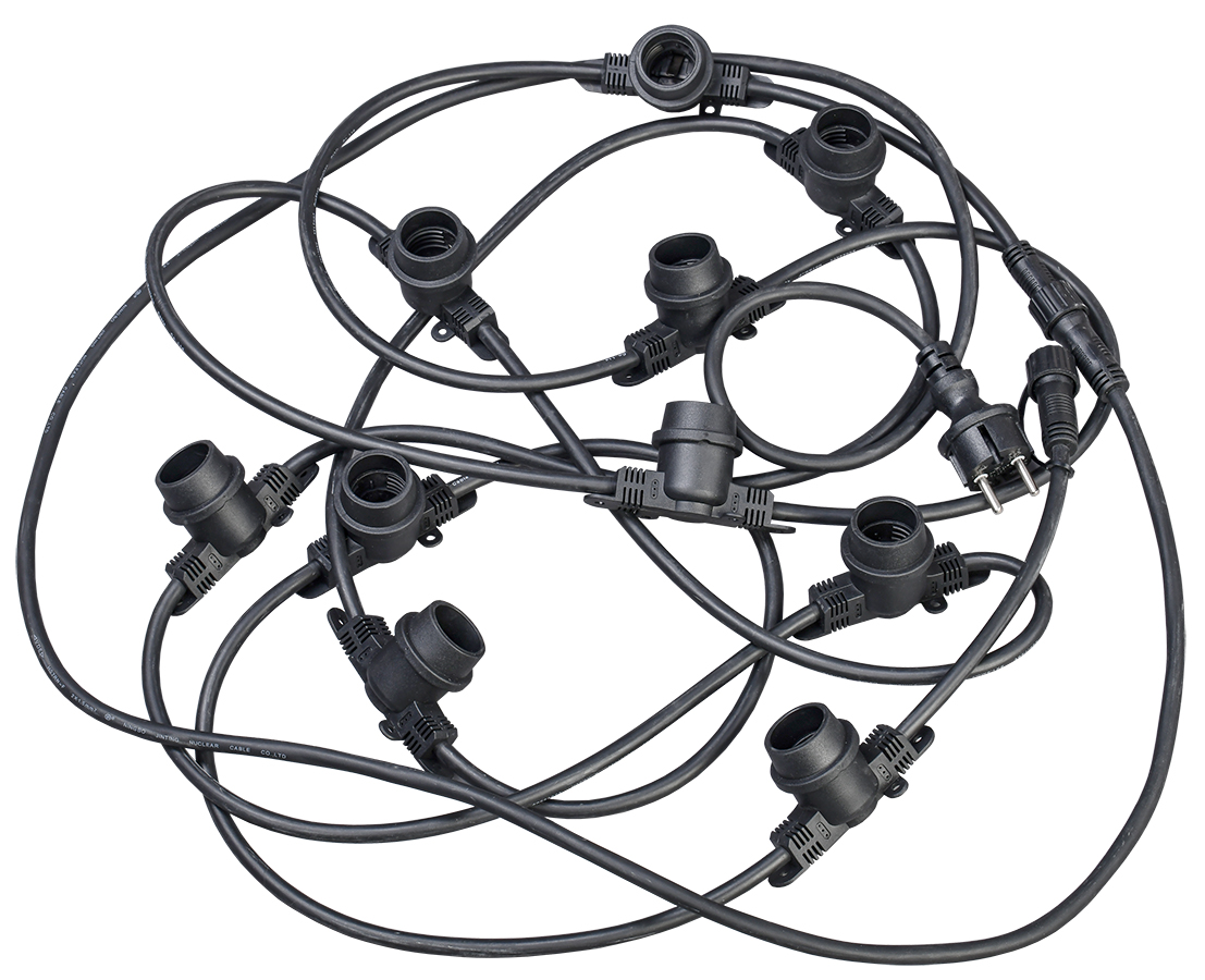 Гирлянда Белт-Лайт 5 м 15 патронов E27 без ламп IP65 черный шнур 2 м 230 В транзит LIGHTING