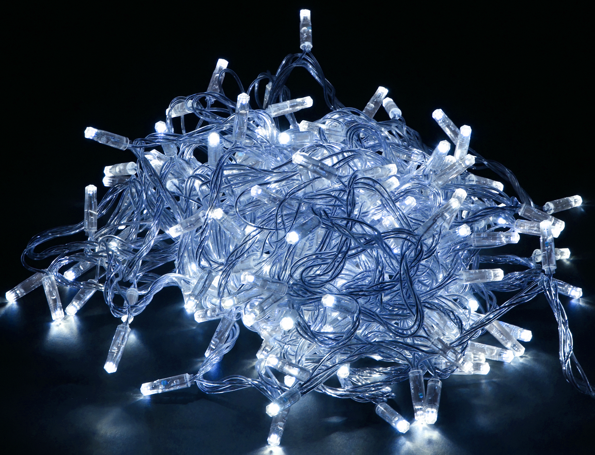 Гирлянда нить 10 м 100 светодиодов белый свет IP44 прозрачный шнур 3 м 230 В контроллер 8 сцен LIGHTING