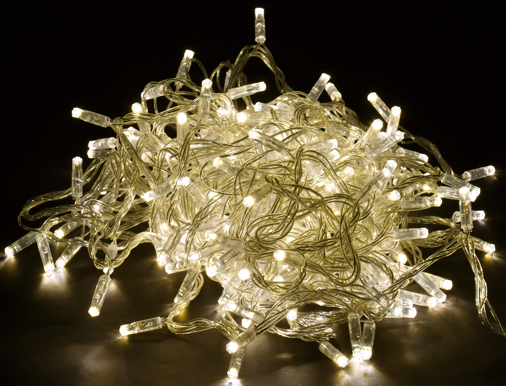 Гирлянда нить 20 м 200 светодиодов теплый белый свет IP44 прозрачный шнур 3 м 230 В контроллер 8 сцен LIGHTING