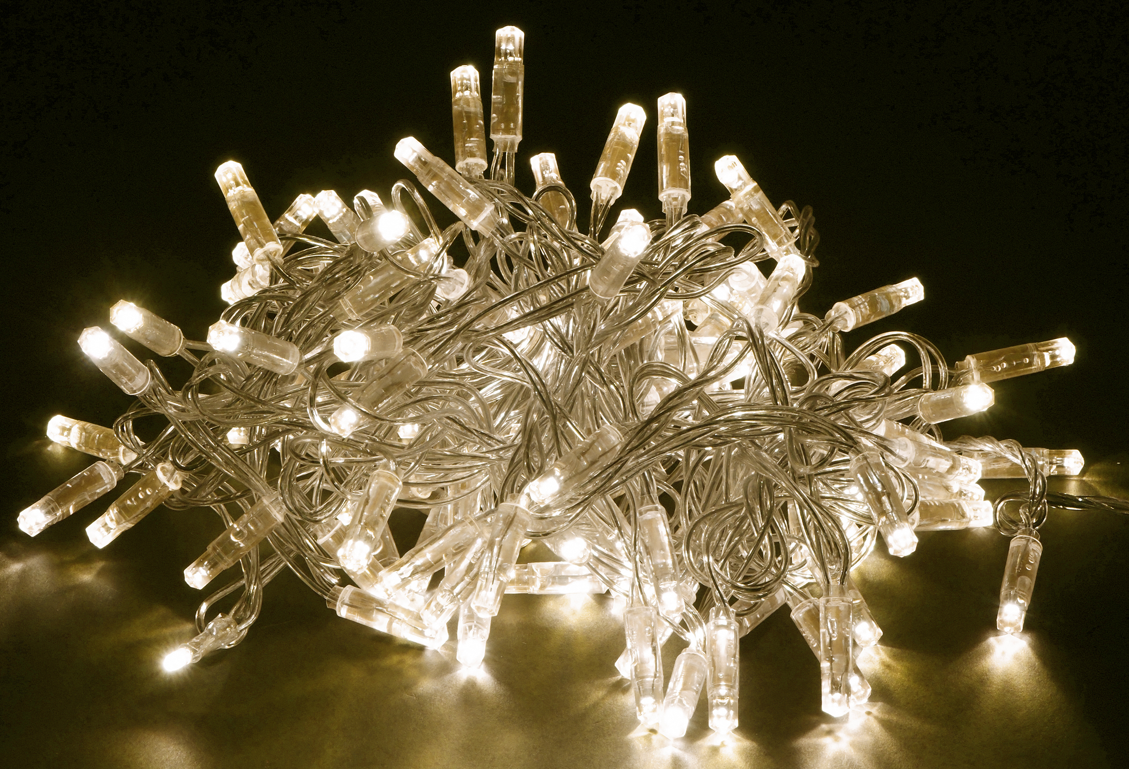 Гирлянда нить 10 м 100 светодиодов теплый белый свет IP44 прозрачный шнур 3 м 230 В контроллер 8 сцен LIGHTING