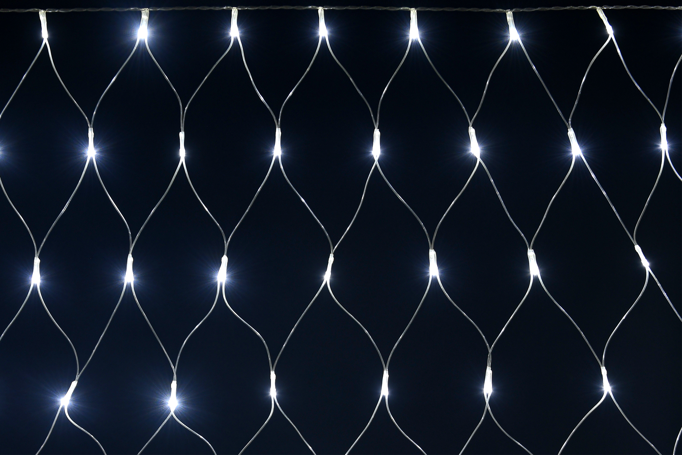 Гирлянда Сеть 1,5х1,5 м 160 светодиодов белый свет IP20 прозрачный шнур 3 м 230 В контроллер 8 сцен LIGHTING