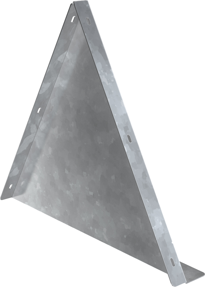 Заглушка двускатной крышки лотка основание 500мм