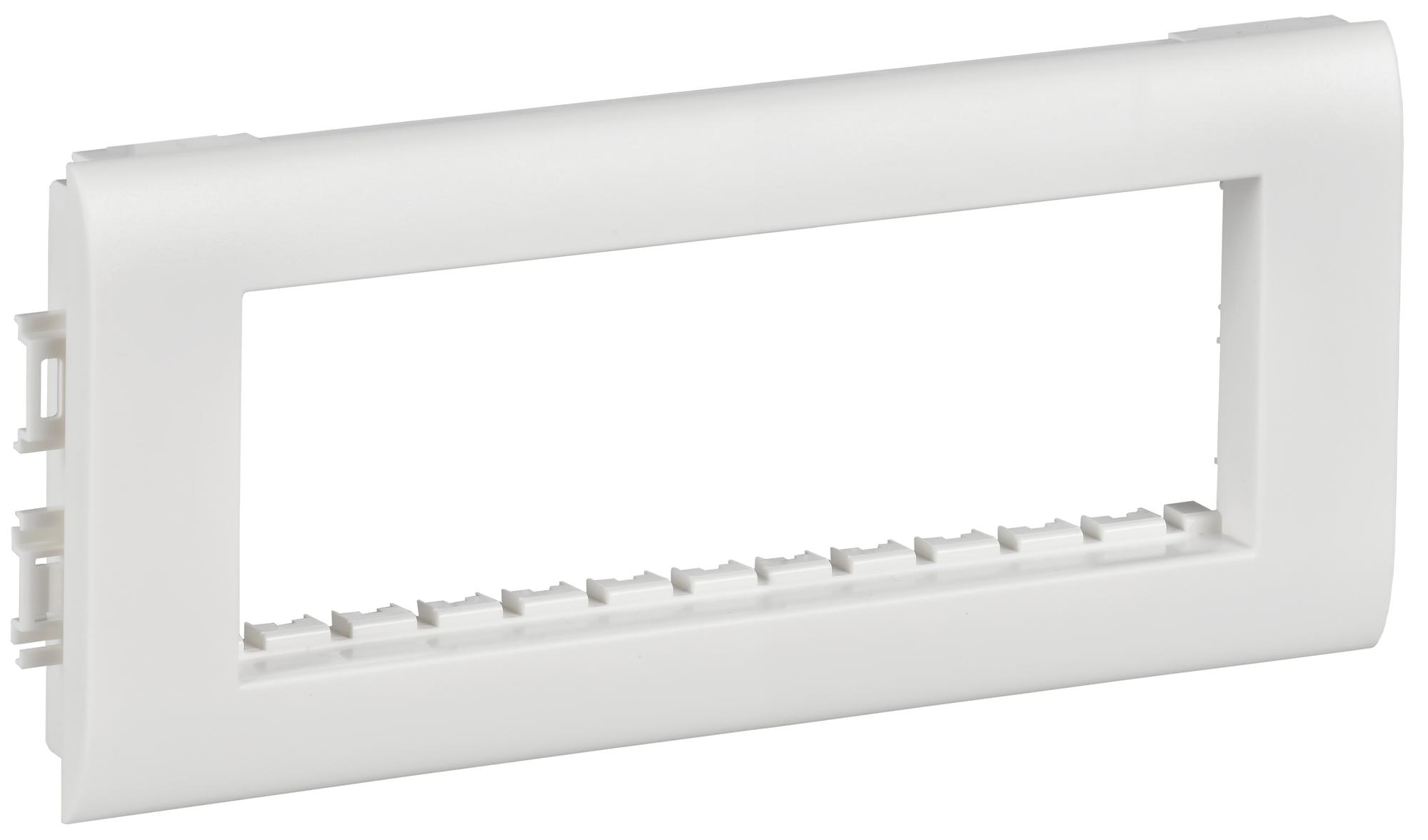 METRA Рамка и суппорт на 6 модуля для кабель-каналов с шириной крышки 75мм белый