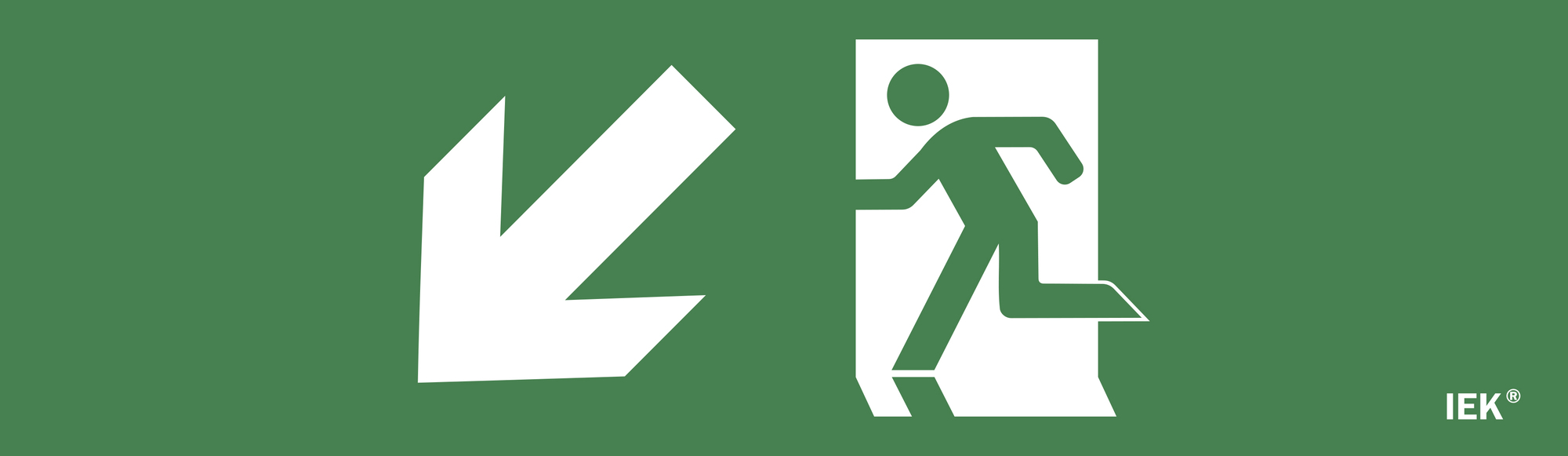 Этикетка самоклеящаяся 310х90 мм ''Фигура/стрелка вниз влево''