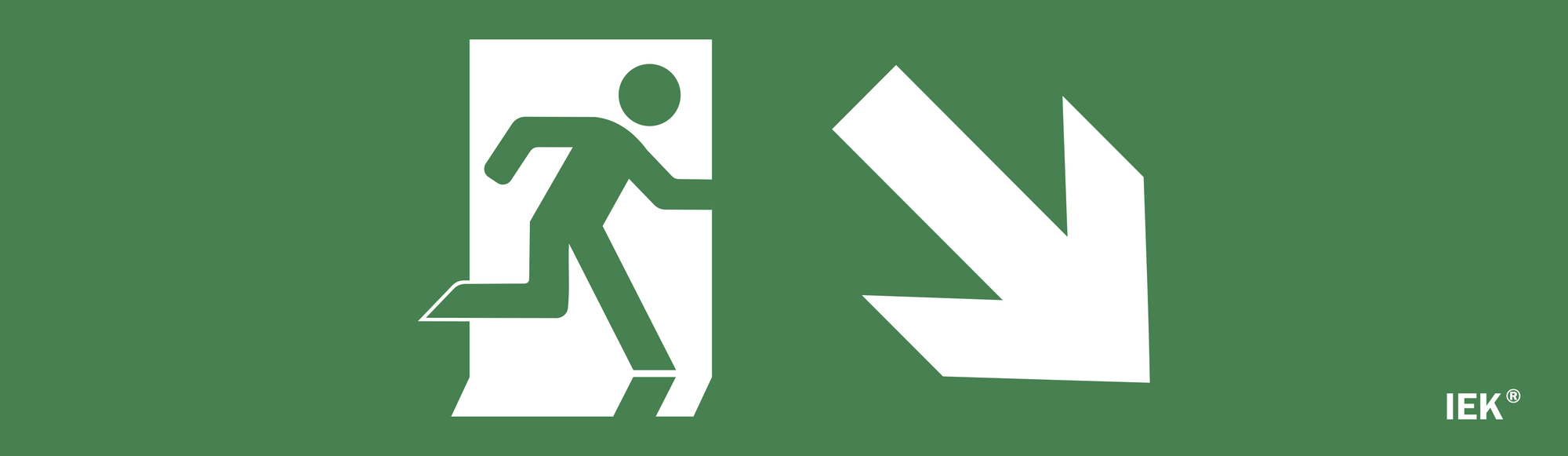 Этикетка самоклеящаяся 310х90 мм ''Фигура/стрелка вниз вправо''