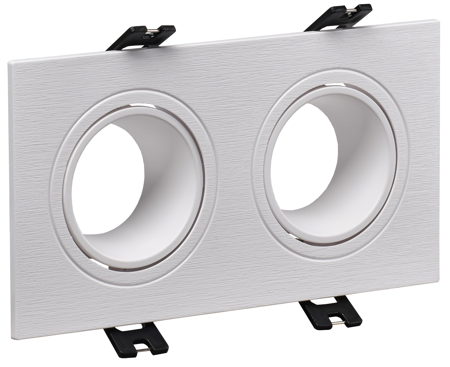 Светильник 4102 встраиваемый декоративный под лампу 2хMR16 квадрат пластиковый белый