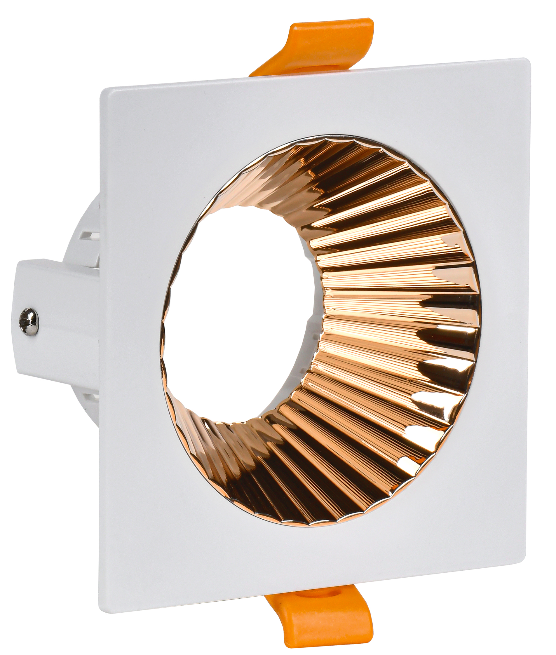 Светильник 4109 встраиваемый декоративный поворотный под лампу GU10 белый/золото пластик