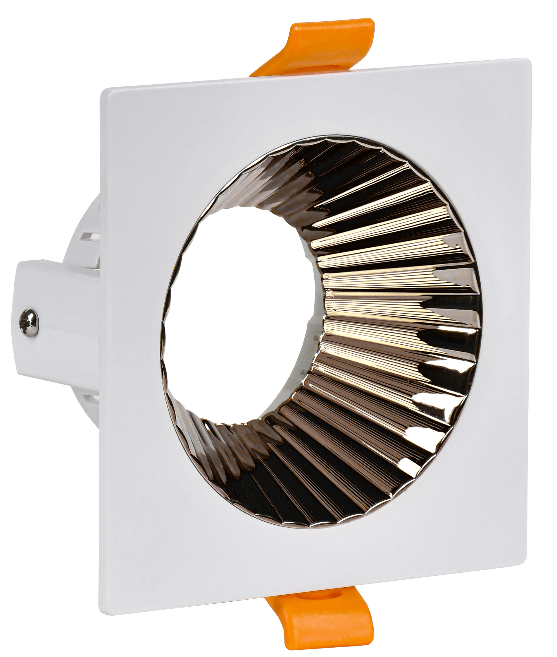 Светильник 4109 встраиваемый декоративный поворотный под лампу GU10 белый/шоколад пластик