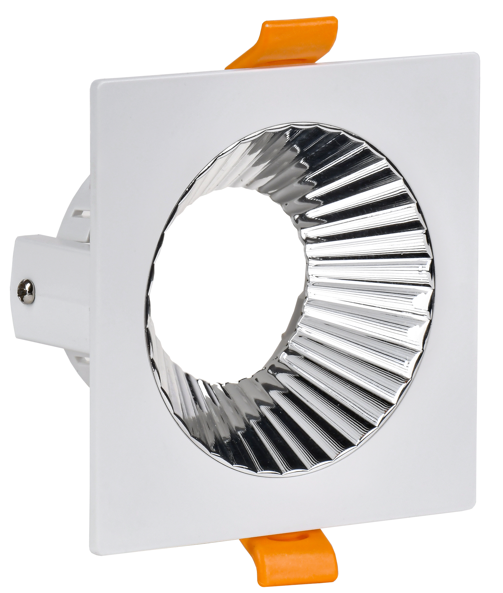 Светильник 4109 встраиваемый декоративный поворотный под лампу GU10 белый/хром пластик