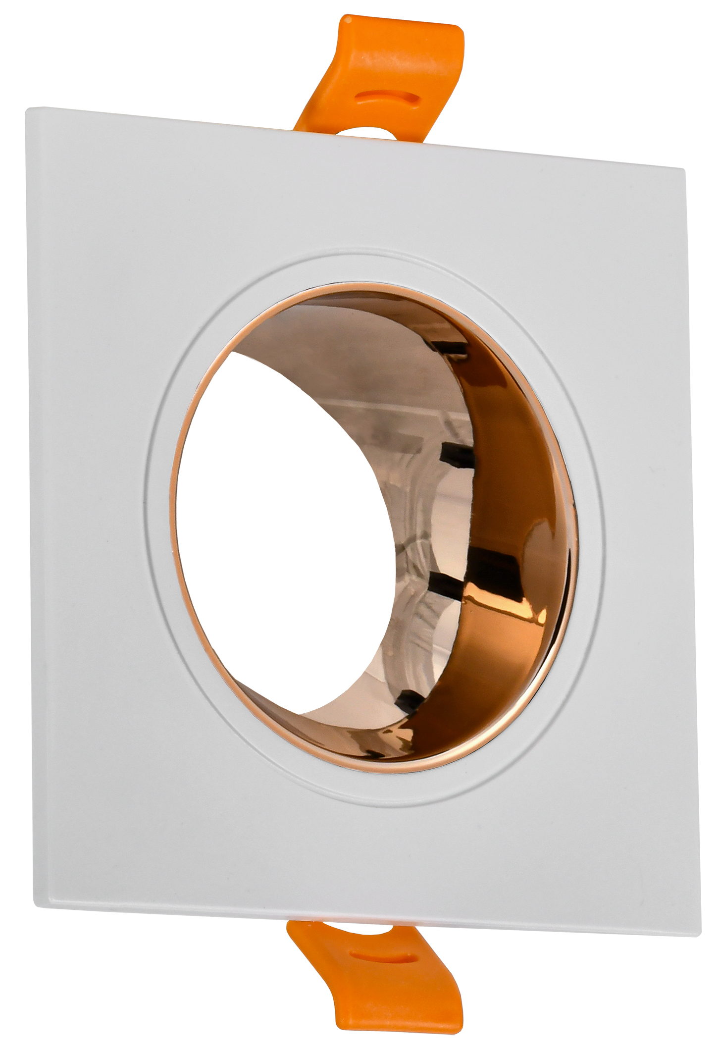 Светильник 4107 встраиваемый декоративный поворотный под лампу GU10 белый/золото пластик