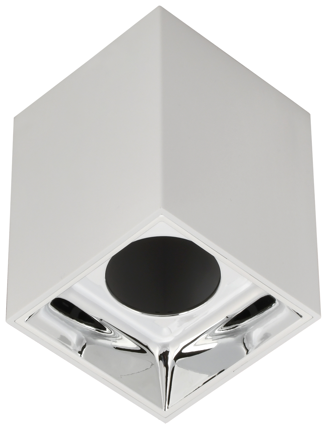 Светильник декоративный 4112 накладной потолочный под лампу GU10 белый/хром пластик