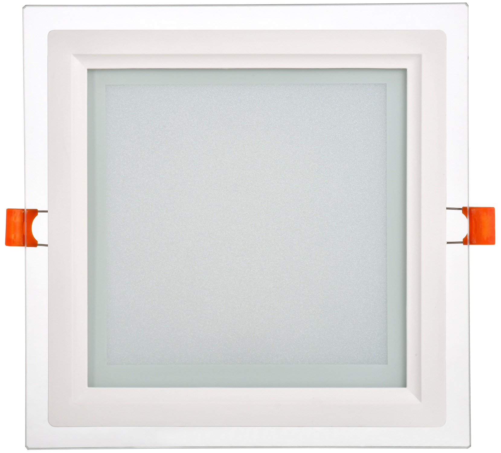 Светильник декоративный светодиодный LED встраиваемый ДВО 1625 со стеклом квадрат 18Вт 4000К IP20