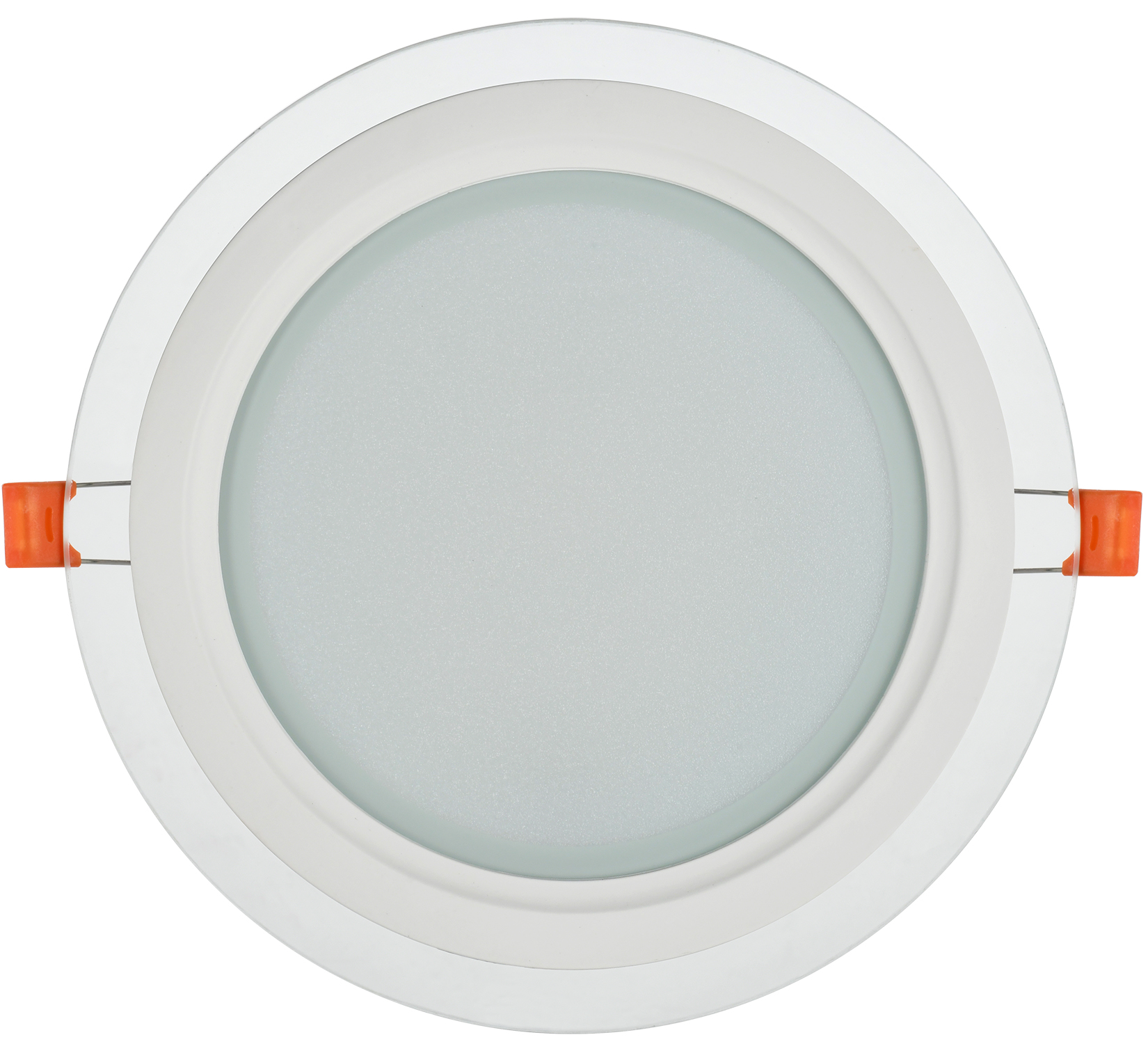 Светильник декоративный светодиодный LED встраиваемый ДВО 1622 со стеклом круг 18Вт 4000К IP20