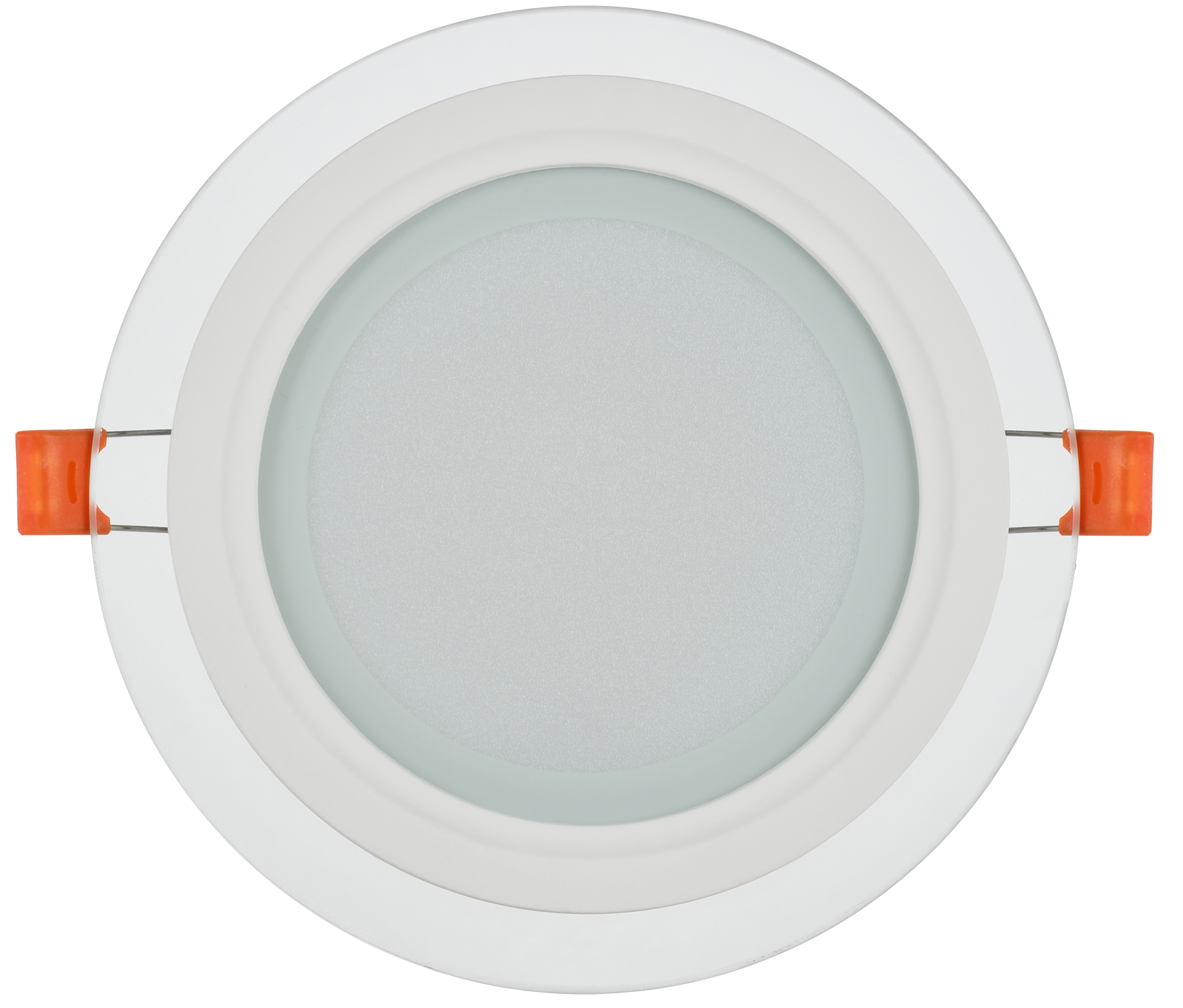 Светильник декоративный светодиодный LED встраиваемый ДВО 1621 со стеклом круг 12Вт 4000К IP20