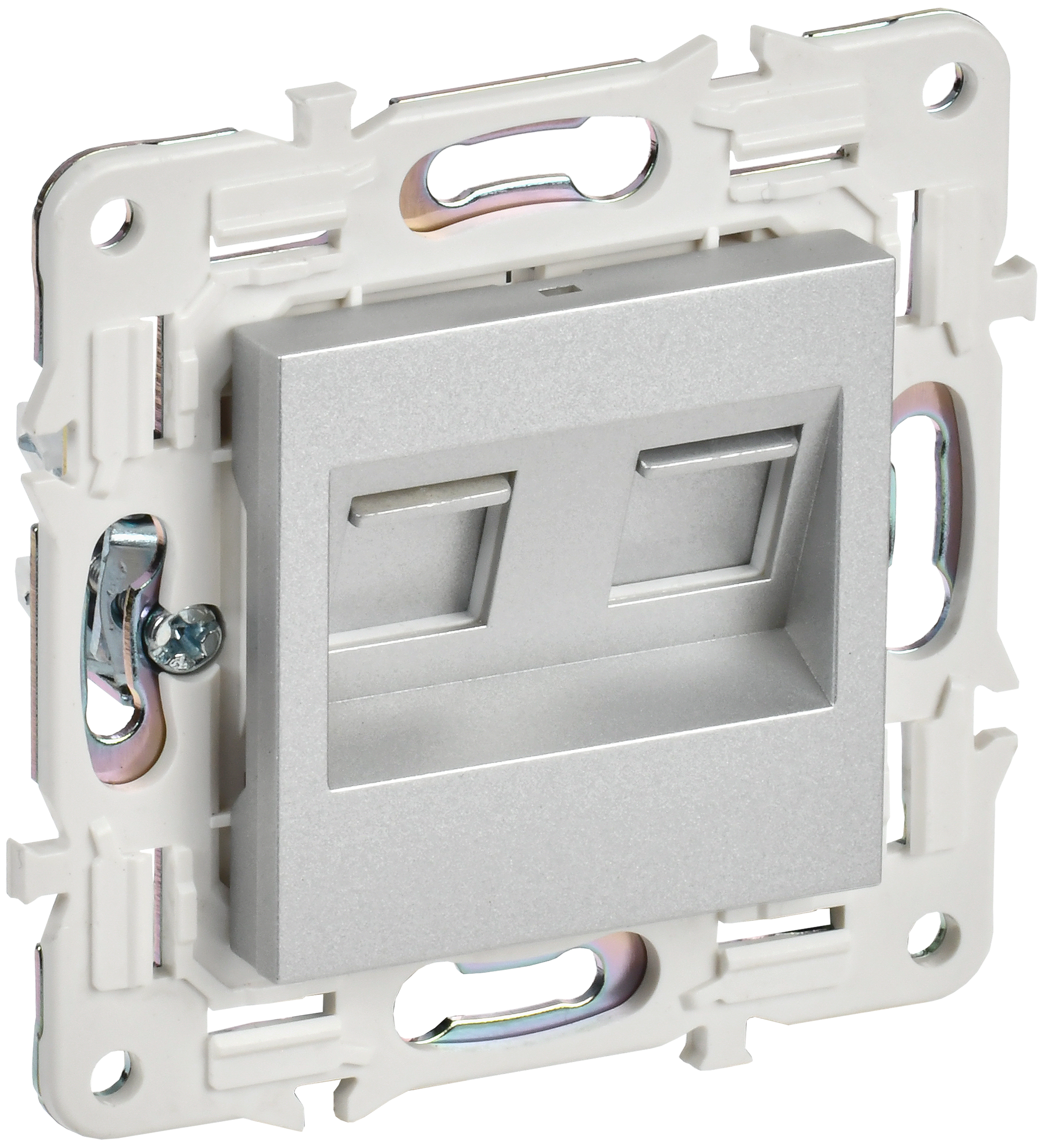 SKANDY Розетка компьютерная двойная RJ45 кат.6 SK-K04S серебряный IEK