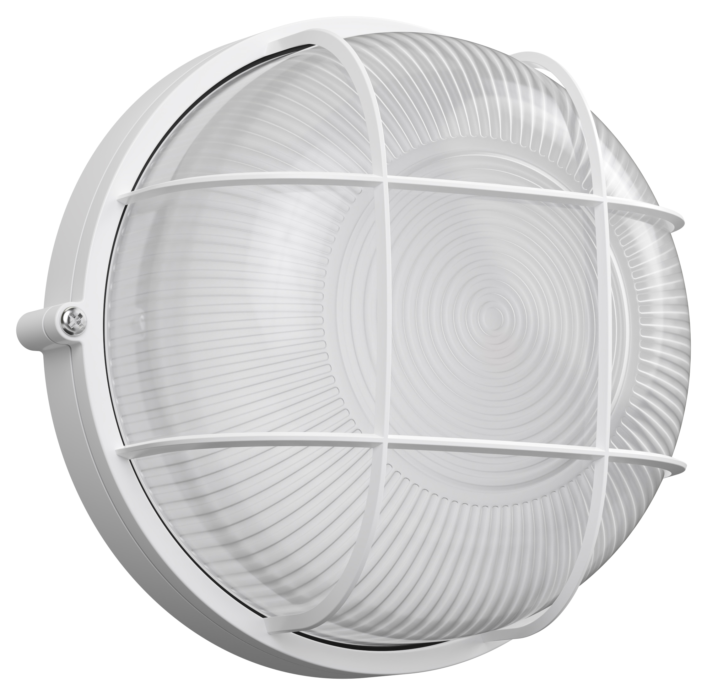 Светильник НПП1302 белый/круг с решеткой 60 Вт IP54