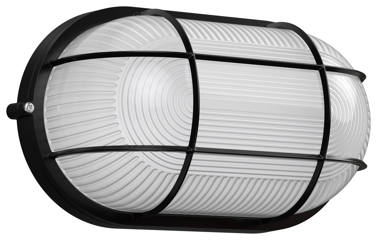 Светильник НПП1202 черный/овал с решеткой 100 Вт IP54