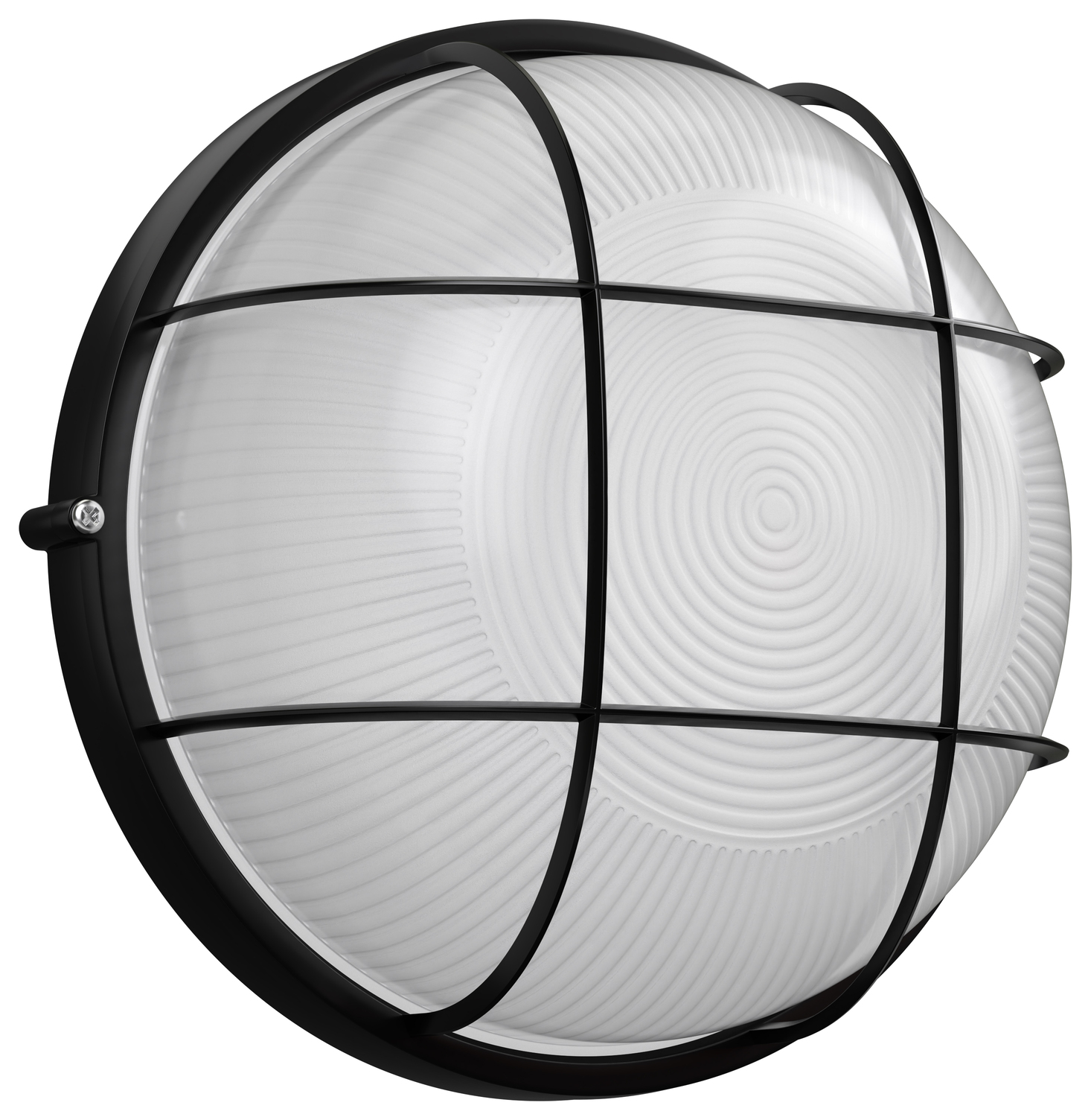 Светильник НПП1102 черный/круг с решеткой 100 Вт IP54