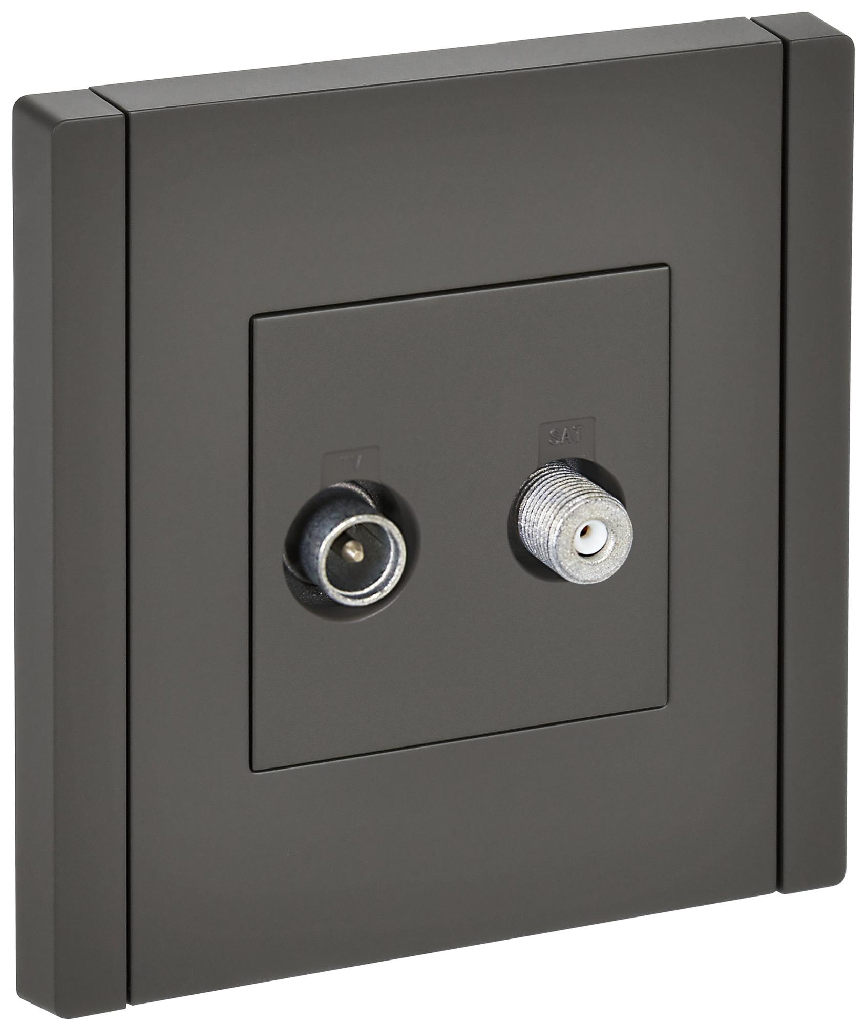 FORTE&PIANO Розетка двойная TV+SAT FP338 серый IEK
